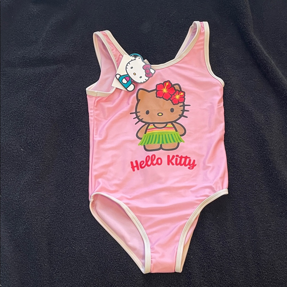 Hello Kitty Pink swimsuit nwt Hawaiian